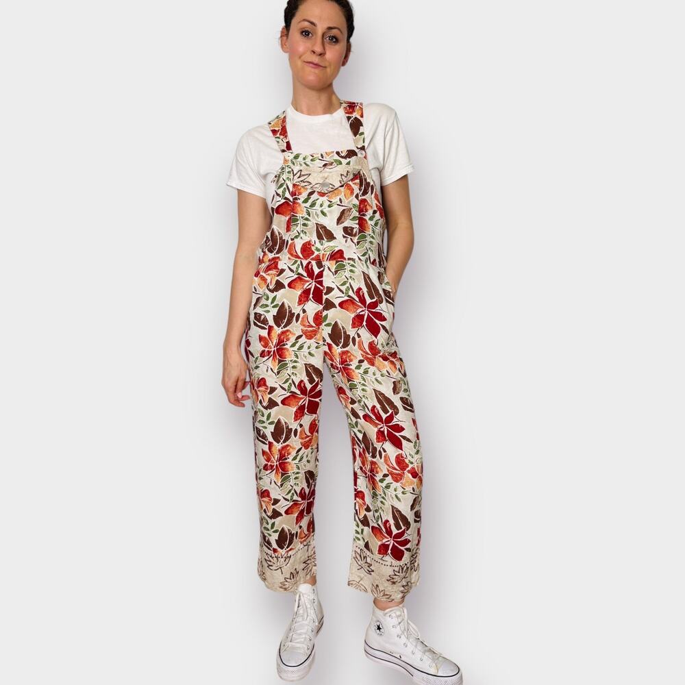 90s White Stag Leaf‎ Overalls Size S/M